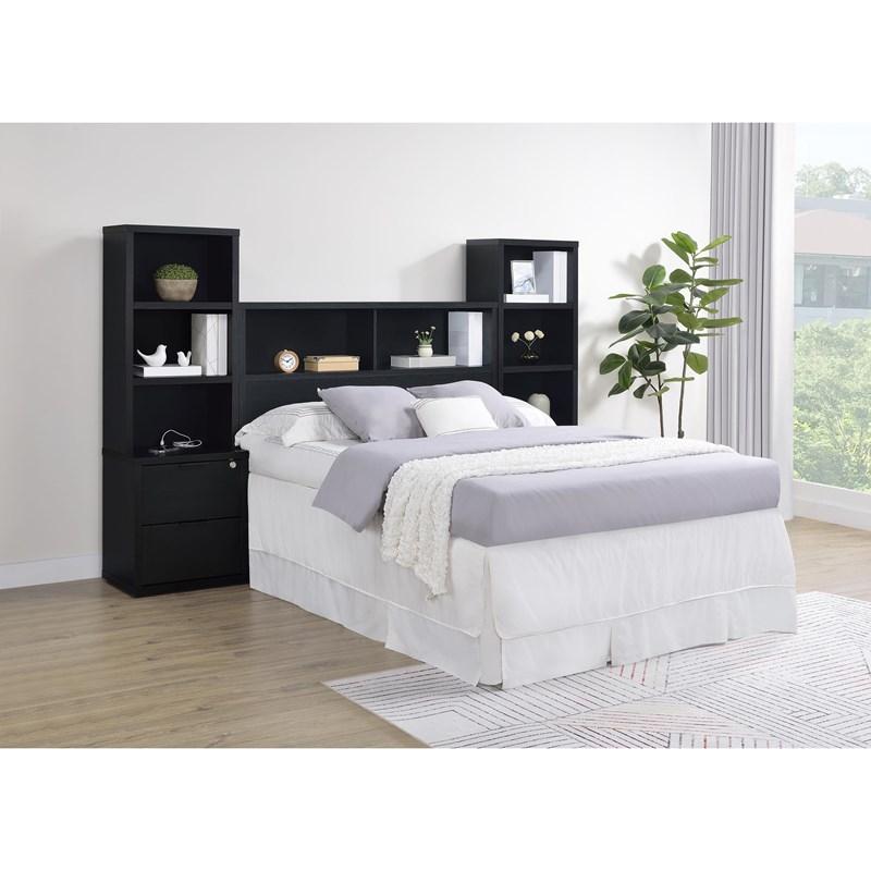 Large Picture of Coaster Furniture Westpark 315851F 49-inch Full Bookcase Headboard - Black