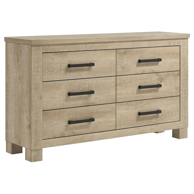 Coaster Furniture Oakglen 225103 6-drawer Dresser - Weathered Oak