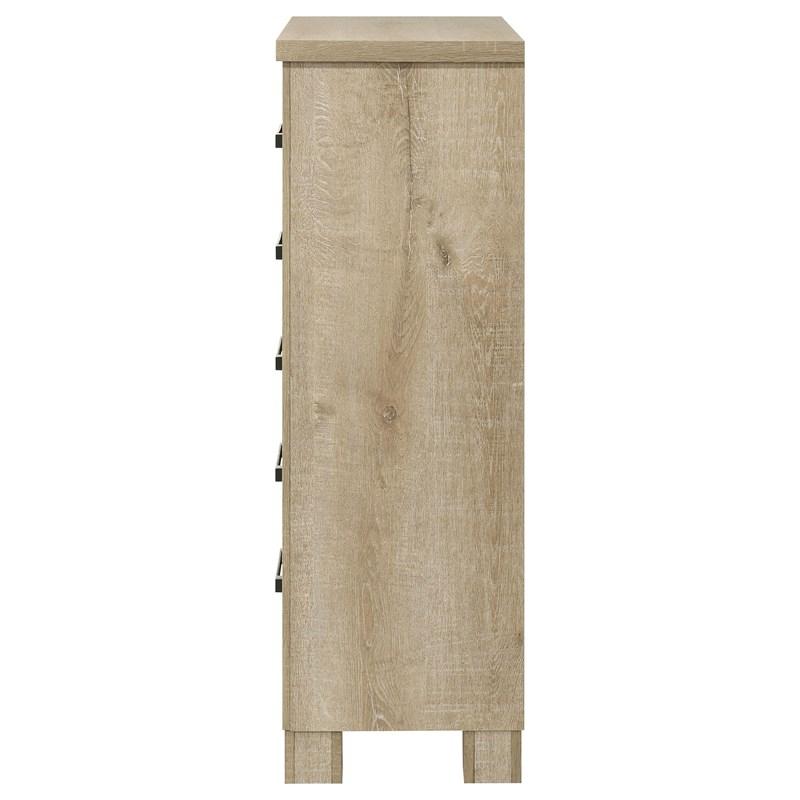 Large Picture of Coaster Furniture Oakglen 225105 5-drawer Chest - Weathered Oak