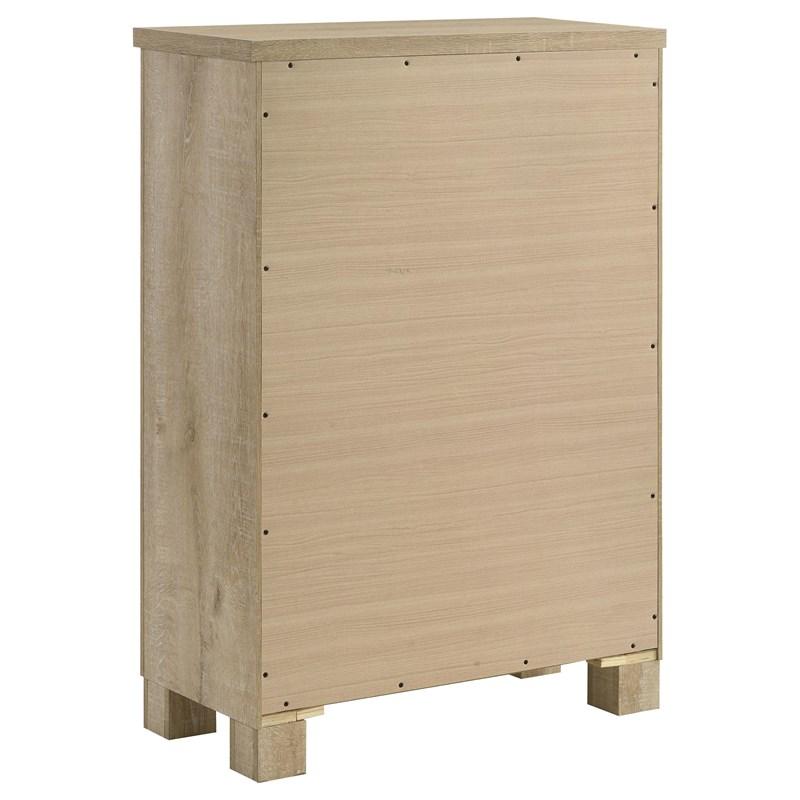 Large Picture of Coaster Furniture Oakglen 225105 5-drawer Chest - Weathered Oak