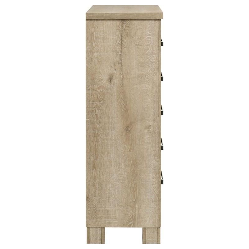 Large Picture of Coaster Furniture Oakglen 225105 5-drawer Chest - Weathered Oak