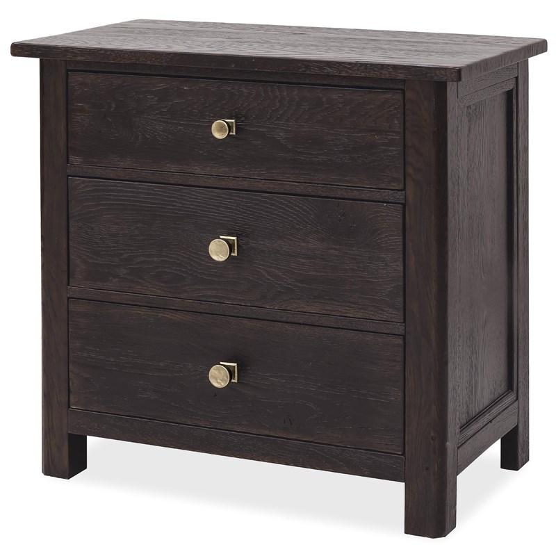 Large Picture of Hooker Furniture 6820-90116-99 Driftwood Three-Drawer Nightstand