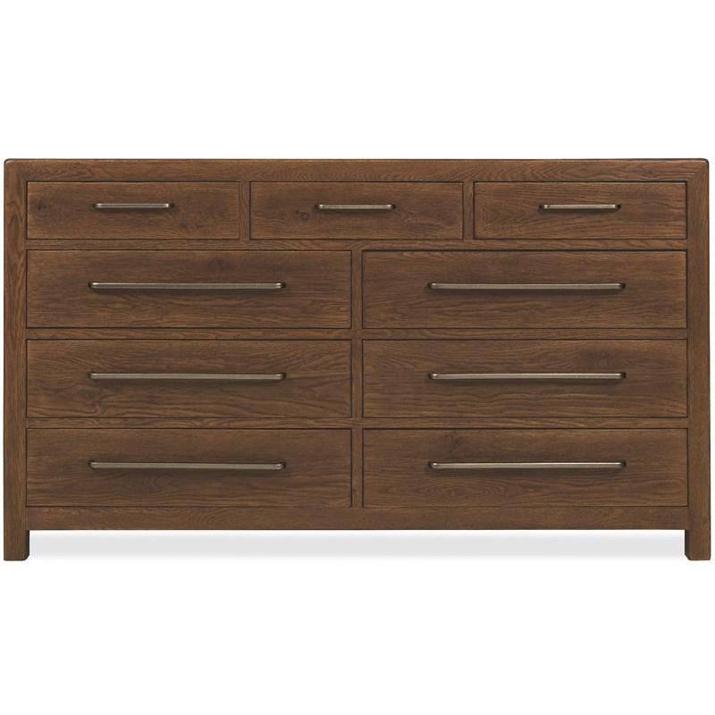 Large Picture of Hooker Furniture 6820-90201-85 Driftwood Nine-Drawer Dresser
