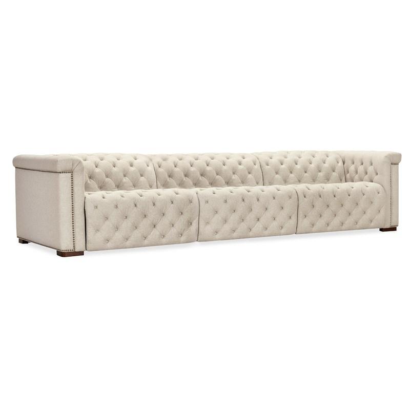 Hooker Furniture SS435-3PC3-414 Savion Deux 3 Seat Sofa with Two Power Recliners and Three Power Headrests