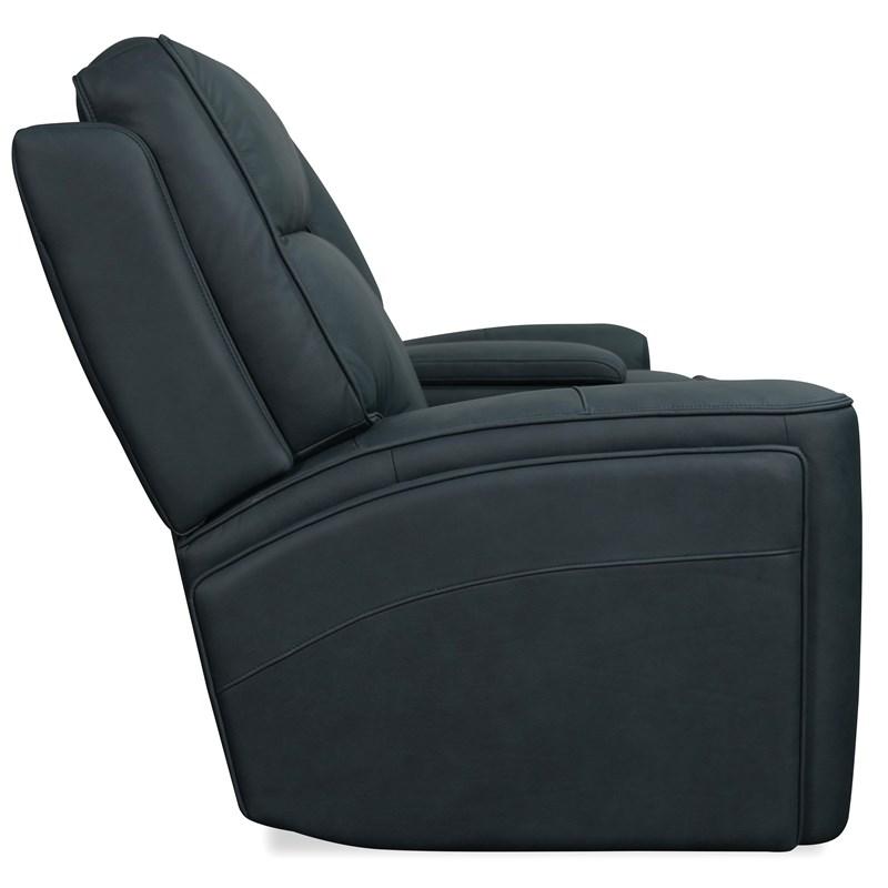Large Picture of Hooker Furniture SS708-PHLG2C-048 Riverton Power Gliding Console Loveseat with Power Headrest/Lumbar