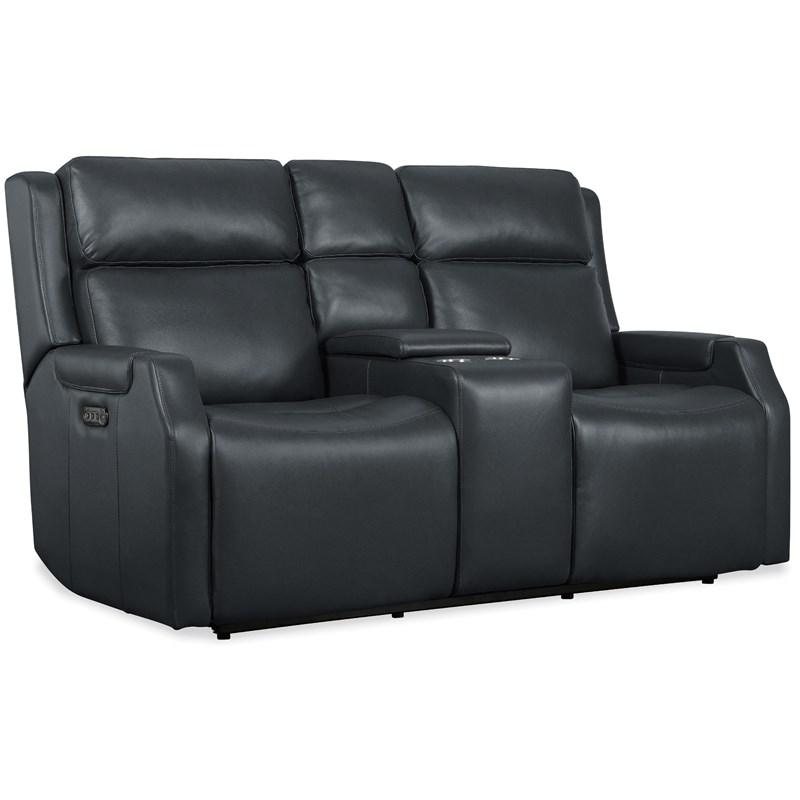 Hooker Furniture SS836-PHZLC2-049 Nelson Zero Gravity Power Console Loveseat with Power Headrests and Lumbar