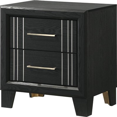 Crown Mark Charlie B9235-2 Nightstand - Charcoal