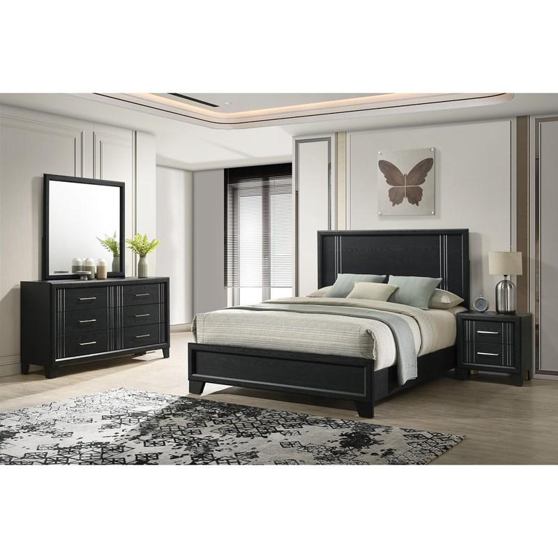 Large Picture of Crown Mark Charlie B9235-K King Bed - Charcoal