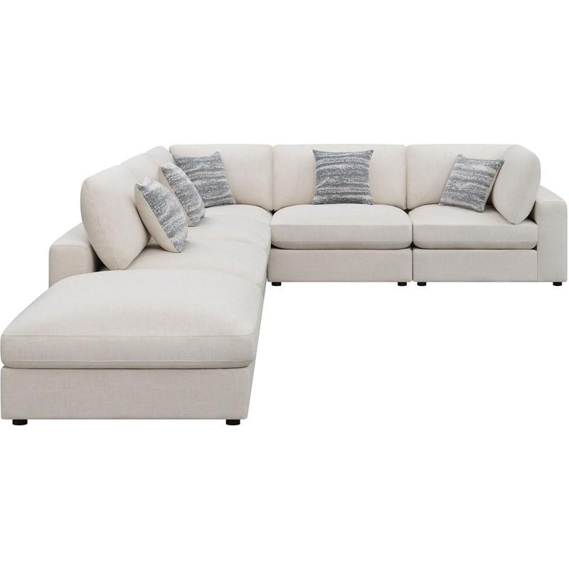 Large Picture of Coaster Furniture Serene 551321-SET 6 pc Upholstered Modular Sectional - Beige