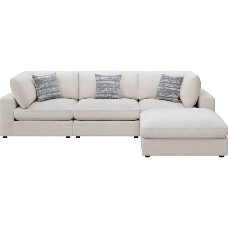Large Picture of Coaster Furniture Serene 551321-SETB 4 pc Upholstered Modular Sectional - Beige