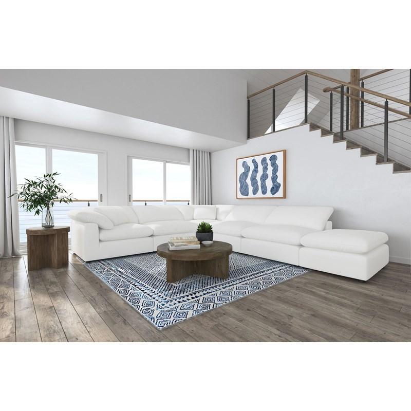 Large Picture of Coaster Furniture Raleigh 551751-SET 6 pc Boucle Upholstered Modular Sectional - Ivory