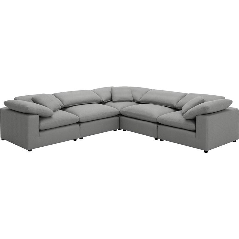 Coaster Furniture Raleigh 551754-SETB 5 pc Boucle Upholstered Modular Sectional - Grey