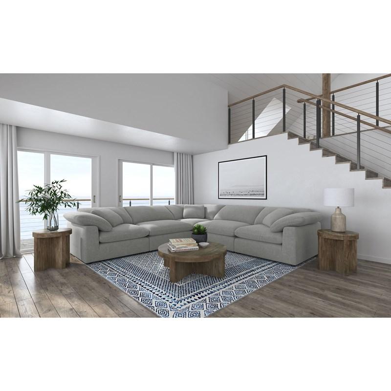 Large Picture of Coaster Furniture Raleigh 551754-SETB 5 pc Boucle Upholstered Modular Sectional - Grey