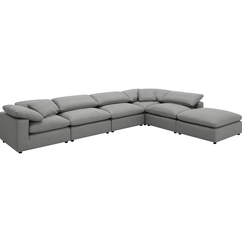 Large Picture of Coaster Furniture Raleigh 551754-SET 6 pc Boucle Upholstered Modular Sectional - Grey