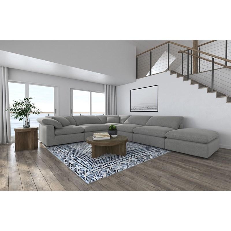 Large Picture of Coaster Furniture Raleigh 551754-SET 6 pc Boucle Upholstered Modular Sectional - Grey
