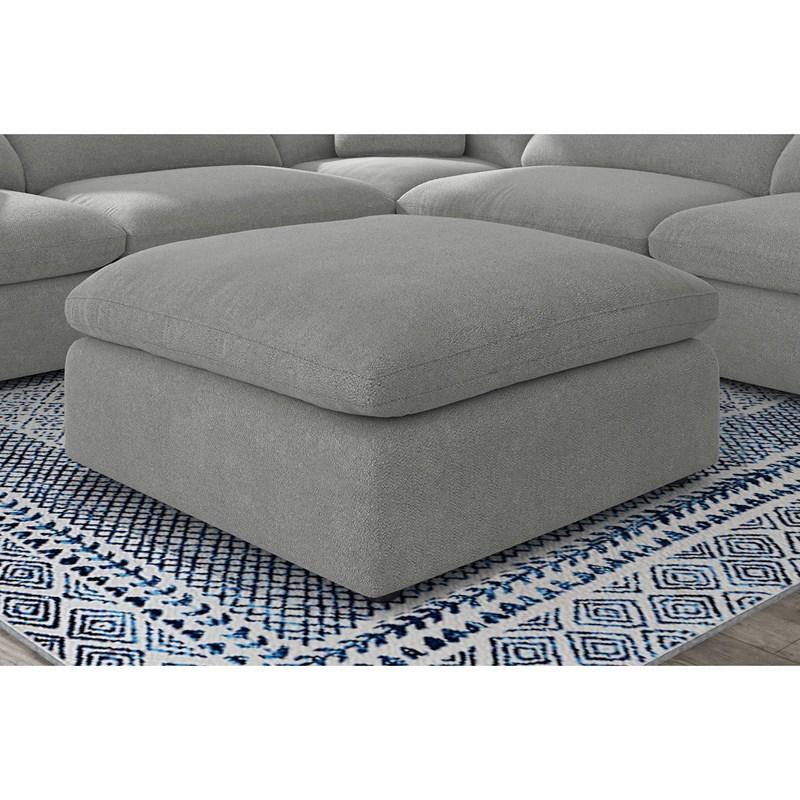 Large Picture of Coaster Furniture Raleigh 551756 Boucle Upholstered Ottoman - Grey