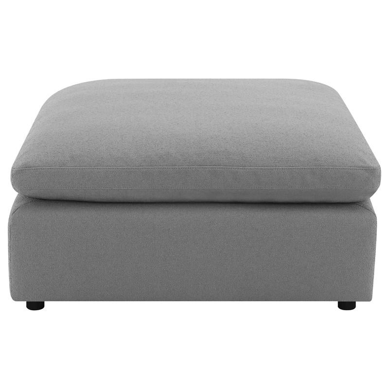 Large Picture of Coaster Furniture Raleigh 551756 Boucle Upholstered Ottoman - Grey