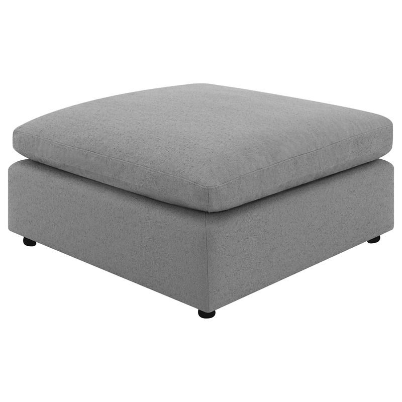 Large Picture of Coaster Furniture Raleigh 551756 Boucle Upholstered Ottoman - Grey