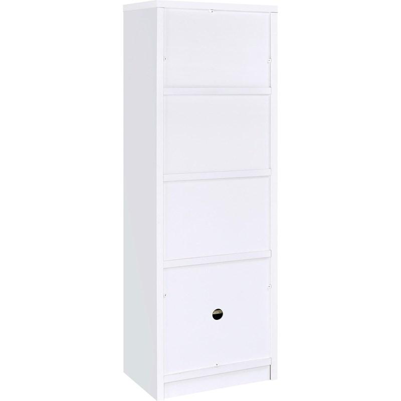 Large Picture of Coaster Furniture Laughlin 724114 3-shelf Engineered Wood Media Tower - White