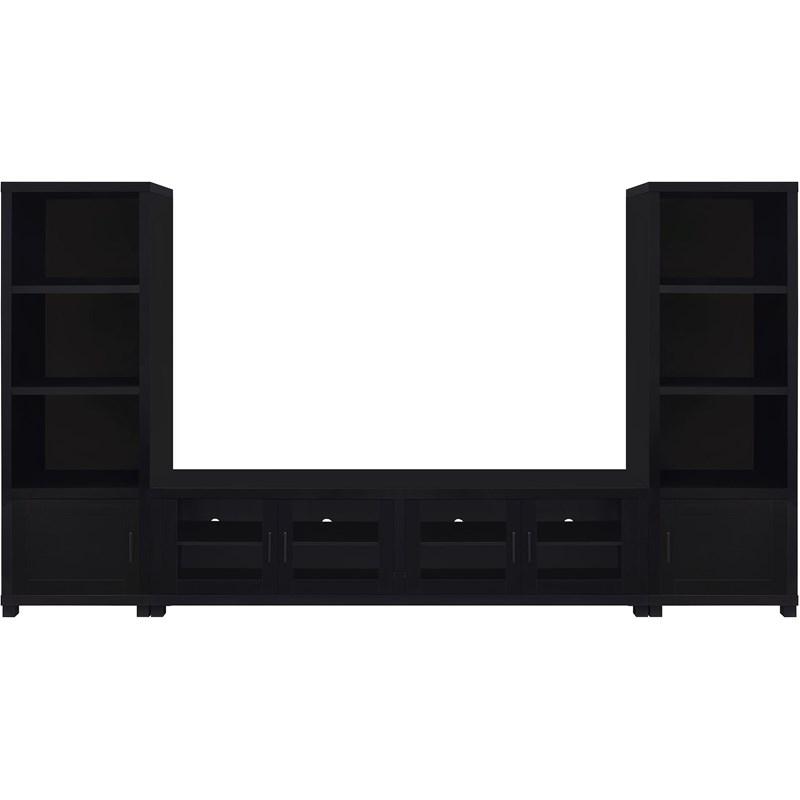 Large Picture of Coaster Furniture Jupiter 736303-SET 3-piece Entertainment Center 79-inch TV Stand - Black