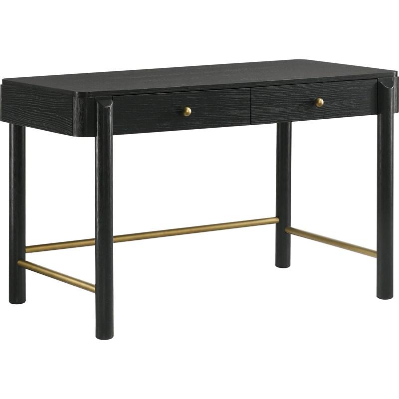 Large Picture of Coaster Furniture Arini 224337-SET 2-piece Makeup Vanity Table and Mirror Set - Black