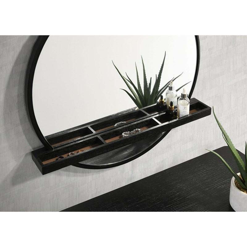 Large Picture of Coaster Furniture Arini 224337-SET 2-piece Makeup Vanity Table and Mirror Set - Black