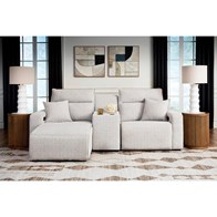 Signature Design by Ashley ModMax II 65907S17 3 pc Power Reclining Sectional with Chaise and Console (Sectionals - Power Recline)