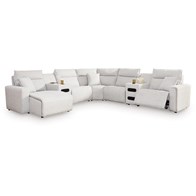 Signature Design by Ashley ModMax II 65907S20 7 pc Power Reclining Sectional with Chaise and Audio Consoles (Sectionals - Power Recline)