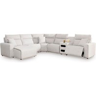 Signature Design by Ashley ModMax II 65907S29 6 pc Reclining Sectional with Chaise and Audio Console (Sectionals - Reclining)