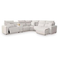 Signature Design by Ashley ModMax II 65907S6 6 pc Power Reclining Sectional with Chaise and Console (Sectionals - Power Recline)
