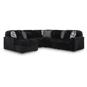 Signature Design by Ashley Midnight-Madness 98103S21 5 pc Sectional with Chaise (Sectionals - Stationary)