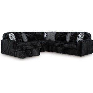 Signature Design by Ashley Midnight-Madness 98103S23 6 pc Sectional with Chaise (Sectionals - Stationary)