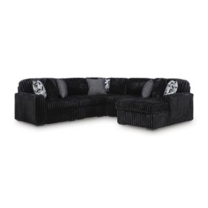 Signature Design by Ashley Midnight-Madness 98103S24 6 pc Sectional with Chaise (Sectionals - Stationary)