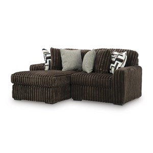 Signature Design by Ashley Midnight-Madness 98104S13 2 pc Sectional with Chaise (Sectionals - Stationary)