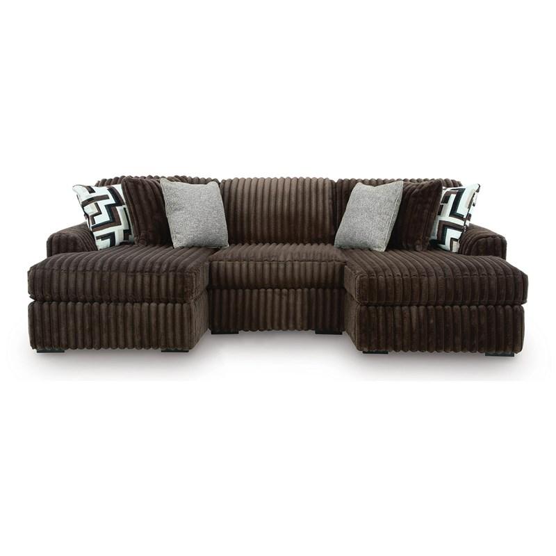 Signature Design by Ashley Midnight-Madness 98104S17 3 pc Double Chaise Sectional