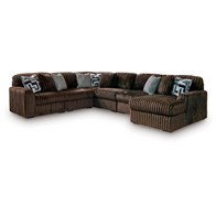 Signature Design by Ashley Midnight-Madness 98104S24 6 pc Sectional with Chaise (Sectionals - Stationary)