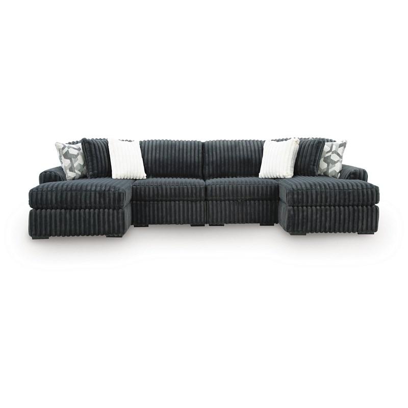Signature Design by Ashley Midnight-Madness 98105S19 4 pc Double Chaise Sectional