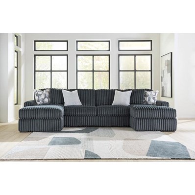Signature Design by Ashley Midnight-Madness 98105S7 3 pc Double Chaise Sectional