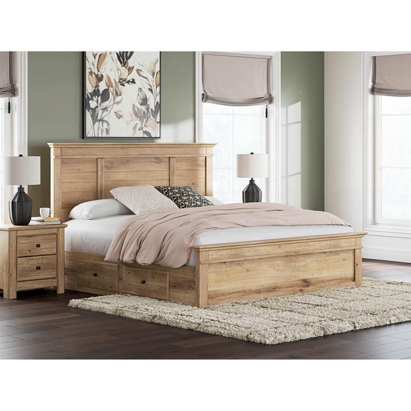Large Picture of Signature Design by Ashley Makidern PCB1170B14 King Panel Storage Bed