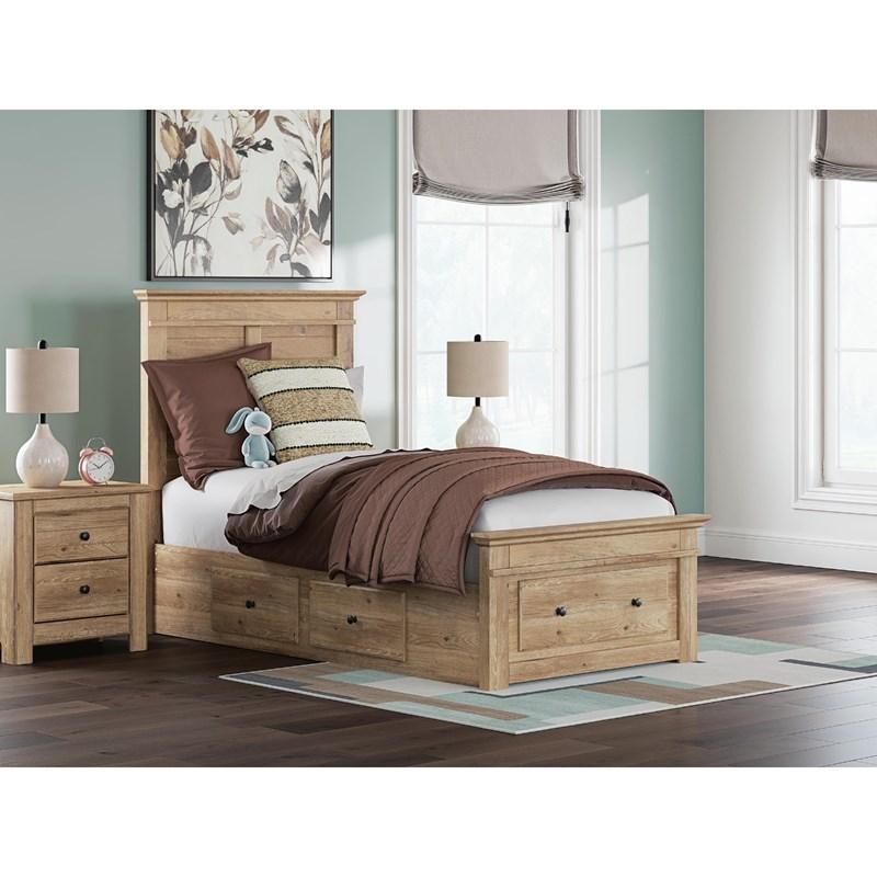 Large Picture of Signature Design by Ashley Makidern PCB1170B38 Twin Panel Storage Bed