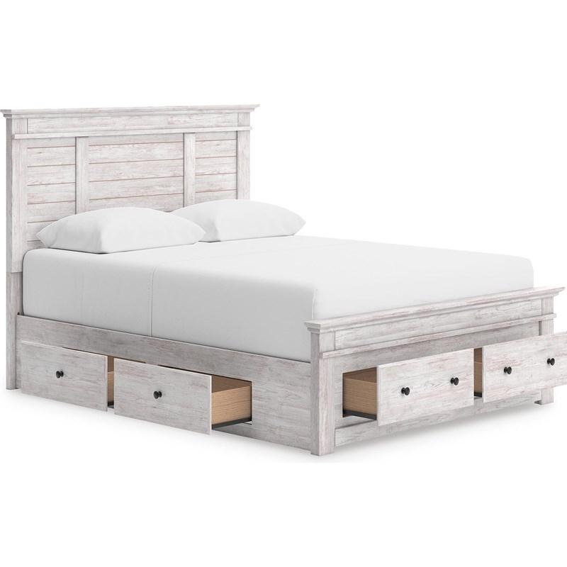Large Picture of Signature Design by Ashley Makidern PCB1171B35 Full Panel Bed with Storage