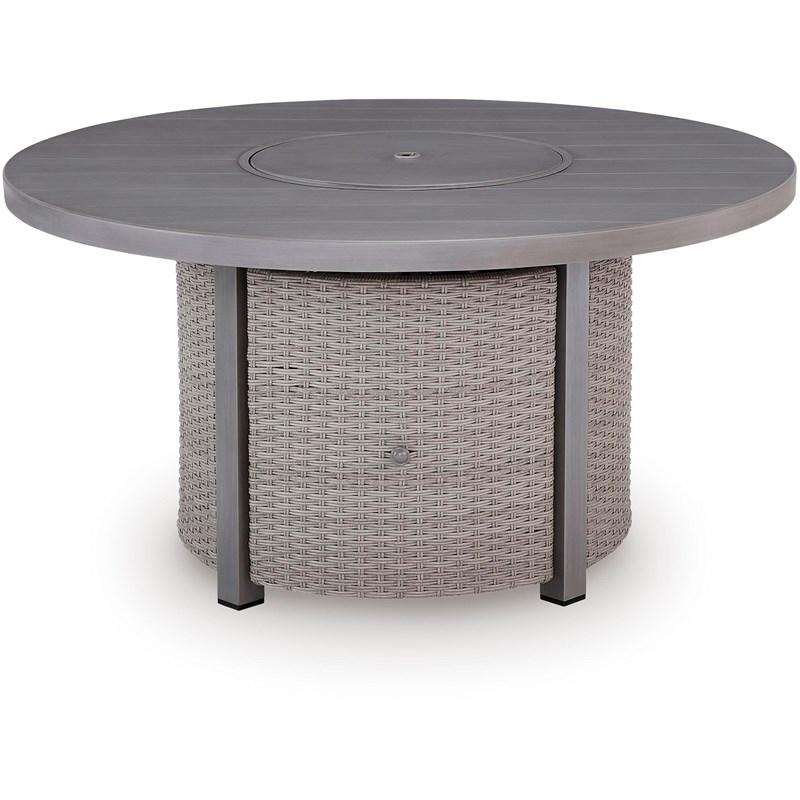 Large Picture of Signature Design by Ashley Half Moon Beach PCP418-776 Round Fire Pit Table