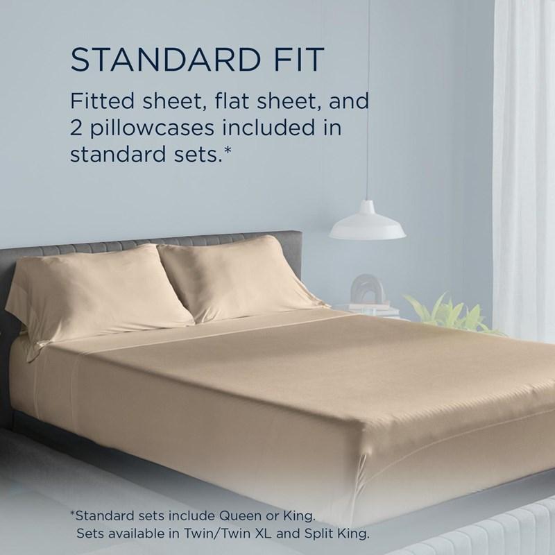Large Picture of Tempur-Pedic TEMPUR breeze cooling Sheet Set Sandstone (Twin XL)
