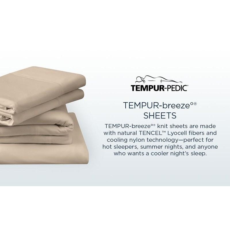 Large Picture of Tempur-Pedic TEMPUR breeze cooling Sheet Set Sandstone (Twin XL)
