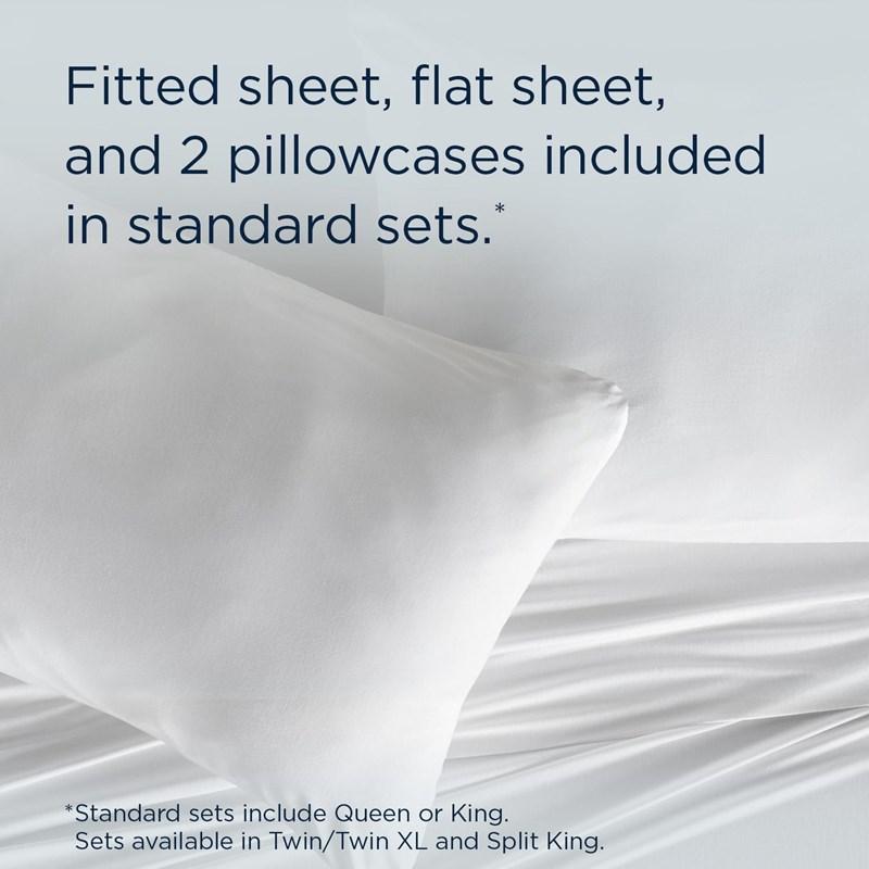 Large Picture of Tempur-Pedic TEMPUR Rayon from Bamboo Sheet Set White (California King )