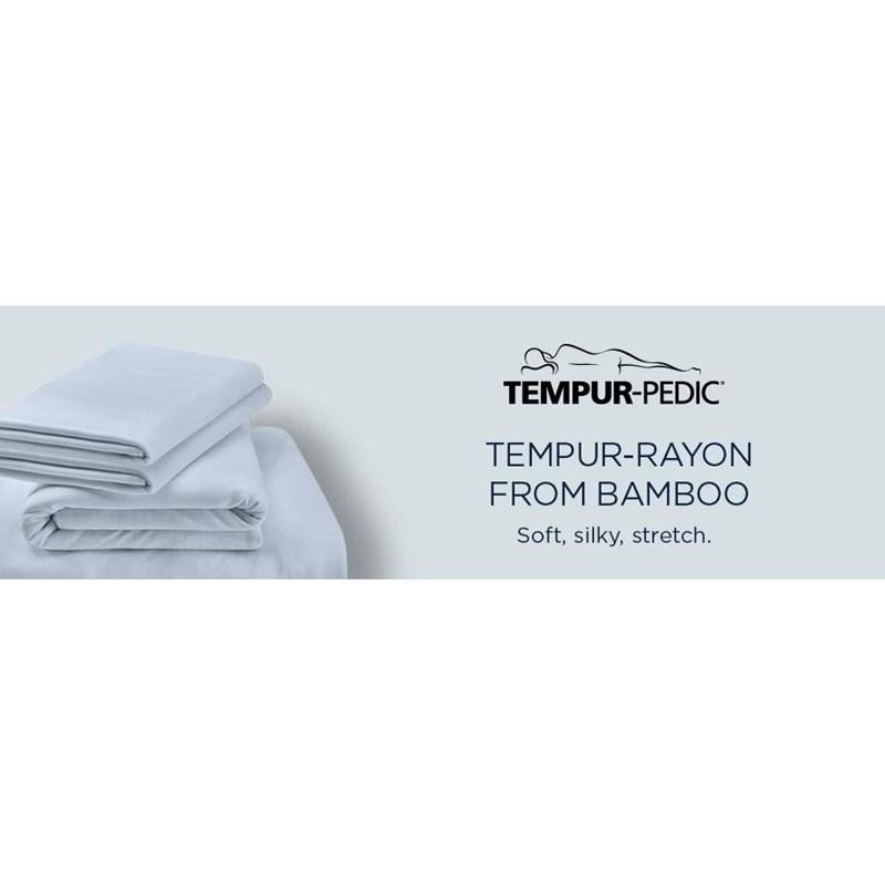 Large Picture of Tempur-Pedic TEMPUR Rayon from Bamboo Sheet Set White (California King )