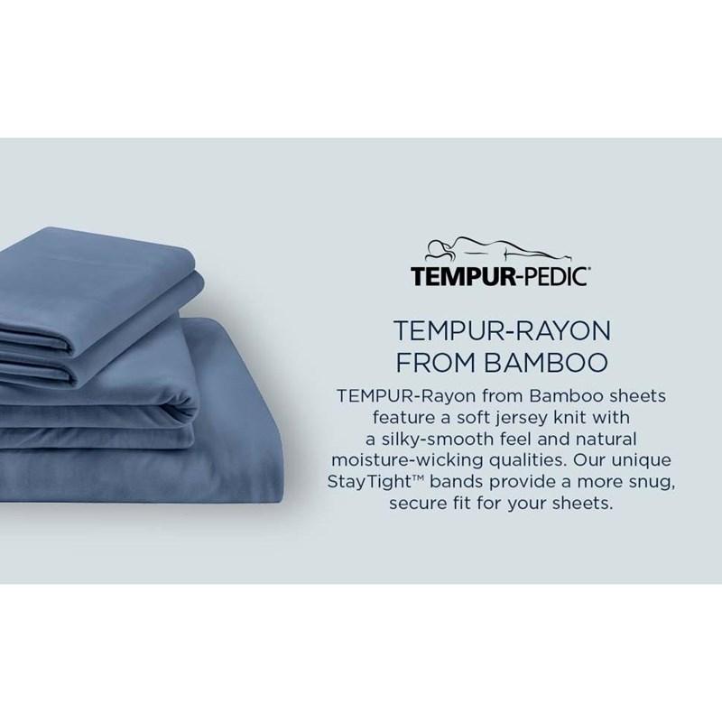 Large Picture of Tempur-Pedic TEMPUR Rayon from Bamboo Sheet Set White (California King )