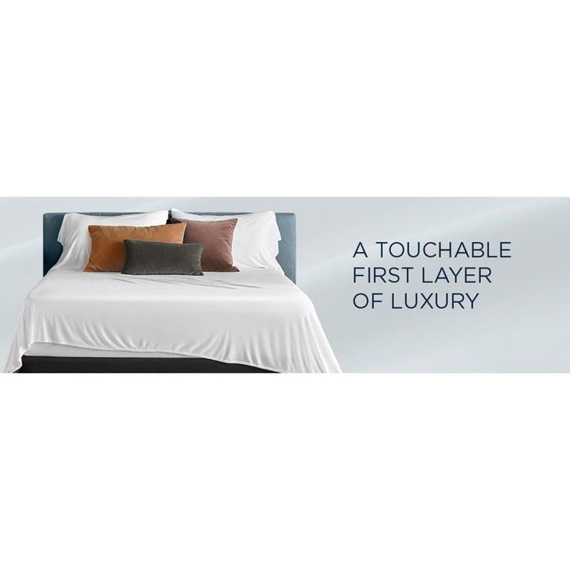 Large Picture of Tempur-Pedic TEMPUR Rayon from Bamboo Sheet Set White (California King )