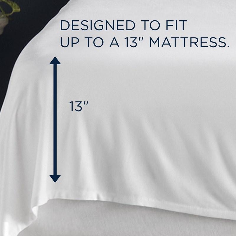 Large Picture of Tempur-Pedic TEMPUR Rayon from Bamboo Sheet Set White (California King )