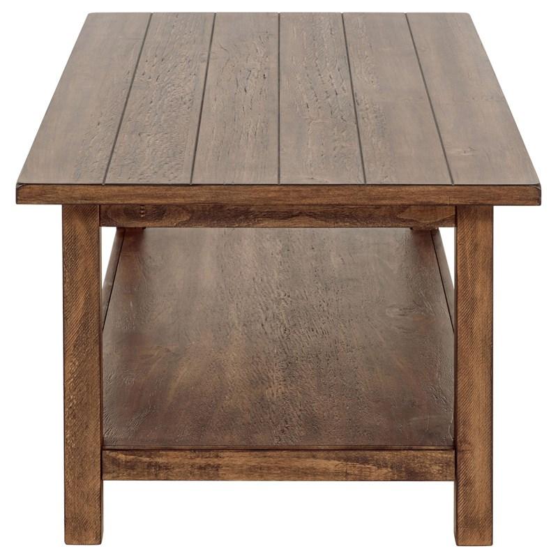 Large Picture of Coaster Furniture Payne 710548-S3 3-piece Coffee and 1-drawer End Table Set - Brown